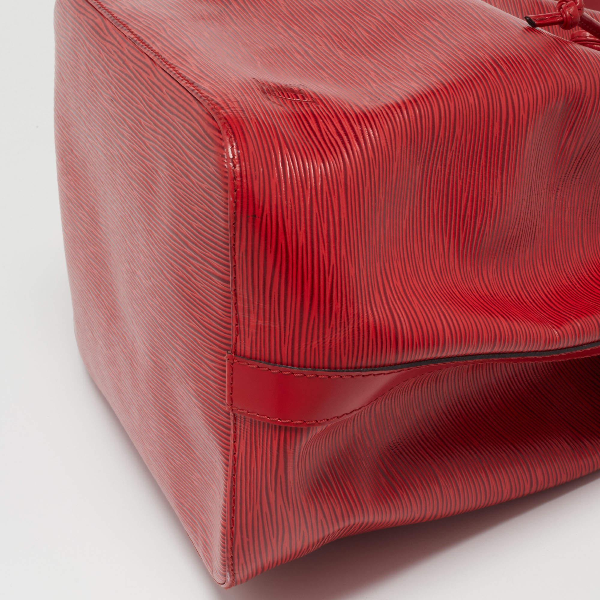 Louis Vuitton Red Epi Leather Petit Noe Bag 2