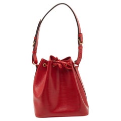Vintage Louis Vuitton Red Epi Leather Petit Noe Bag