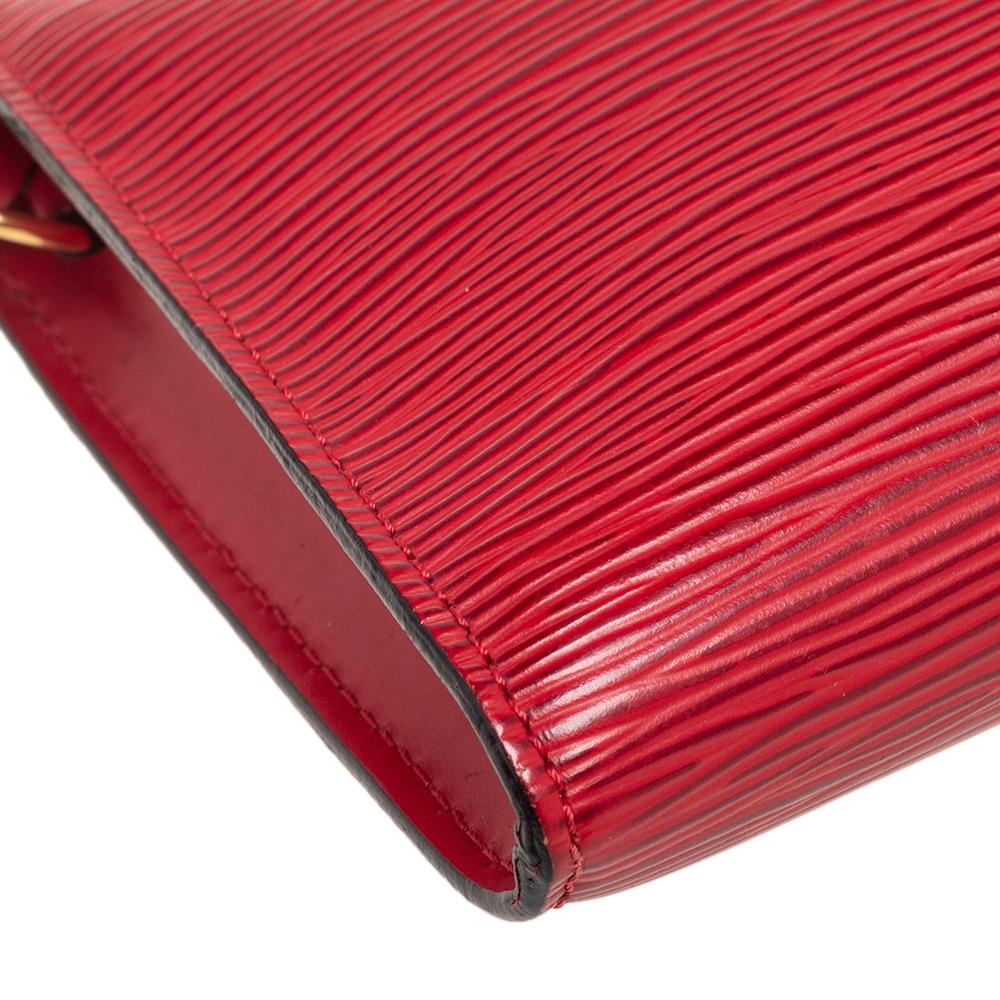 Louis Vuitton Red Epi Leather Pochette Accessoires Bag 5