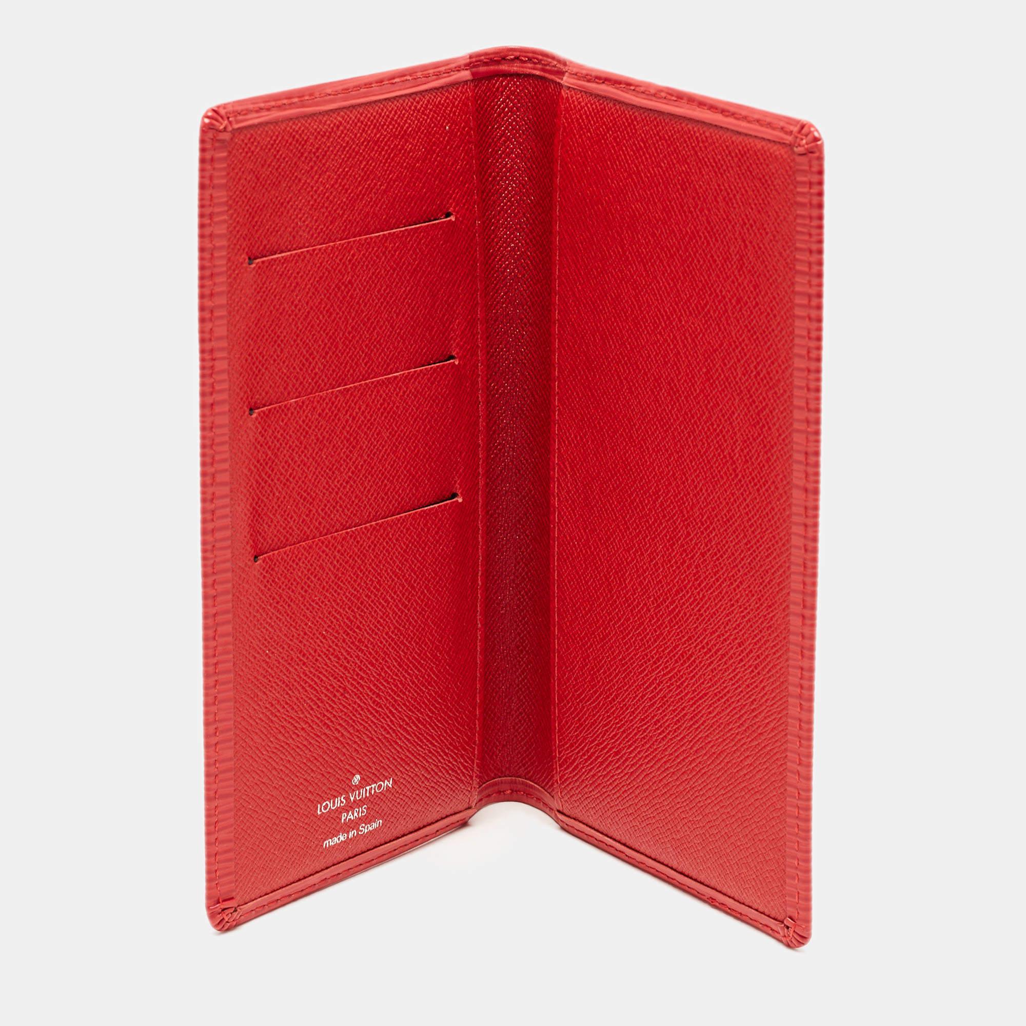 Louis Vuitton Red Epi Leather Pocket Organizer In Excellent Condition In Dubai, Al Qouz 2