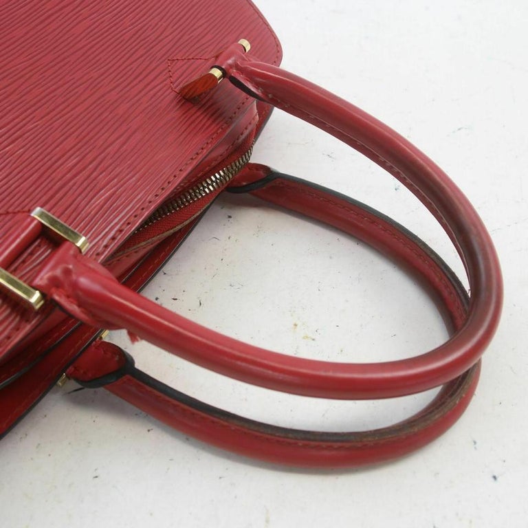 Louis Vuitton Red Epi Leather Pont Neuf Boston 861022 For Sale 5