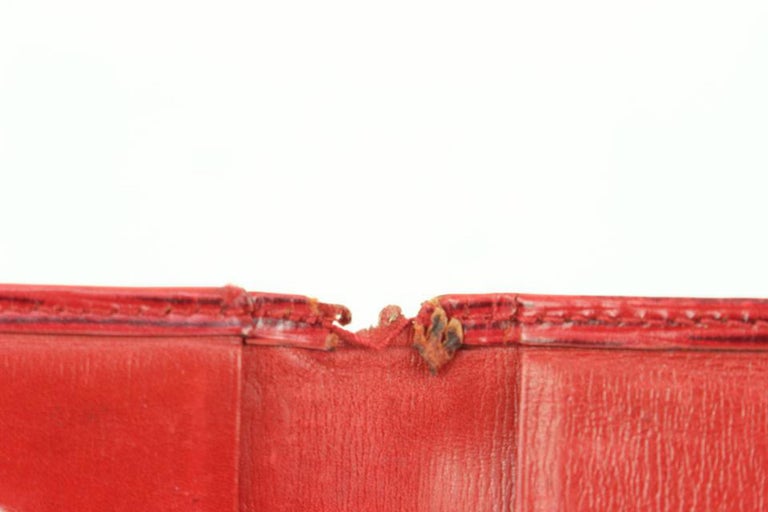 Louis Vuitton Red Epi Leather Porte Cartes Card Holder Wallet