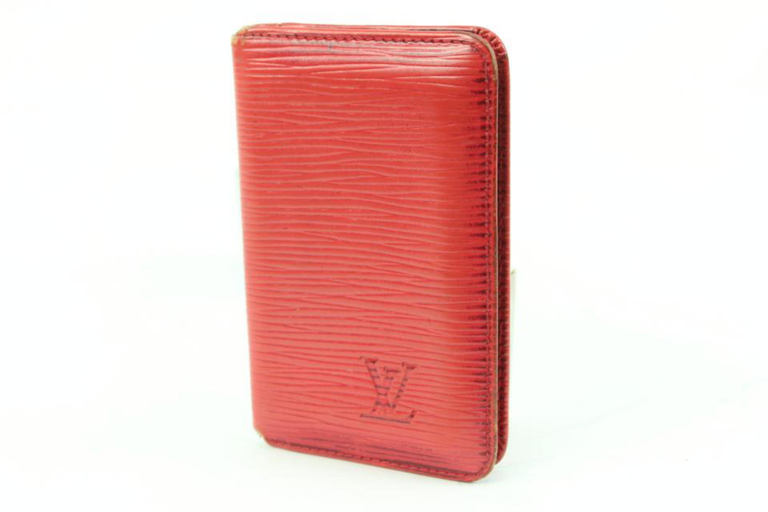 Louis Vuitton Red Epi Leather Porte Cartes Card Holder Wallet Insert s330lv30
Made In: Spain
Measurements: Length:  2.75