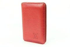 Louis Vuitton Red Epi Leather Porte Cartes Card Holder Wallet Insert s330lv30