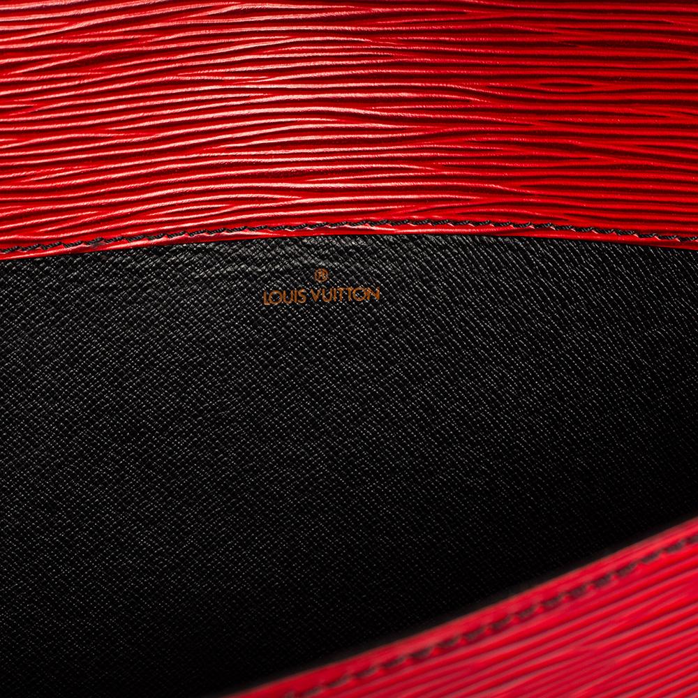Louis Vuitton Red Epi Leather Porte-Document Senateur Clutch 5