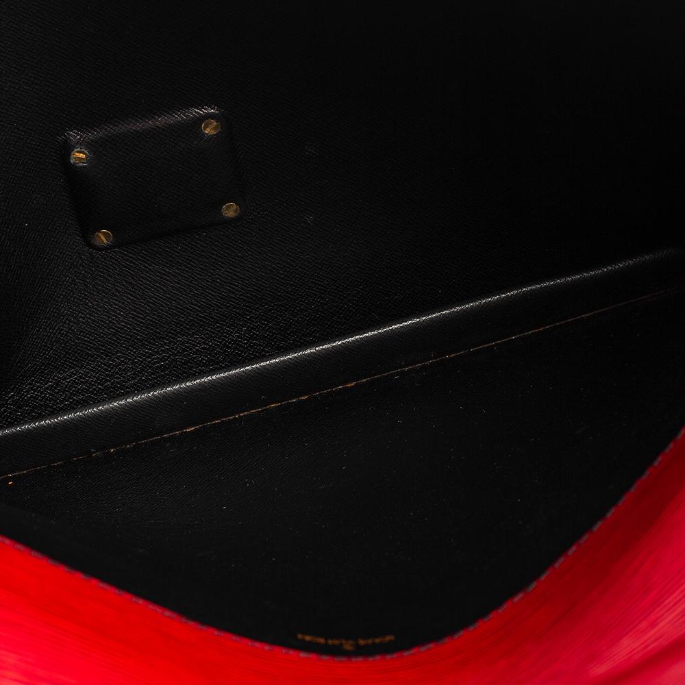 Louis Vuitton Red Epi Leather Porte-Document Senateur Clutch 7