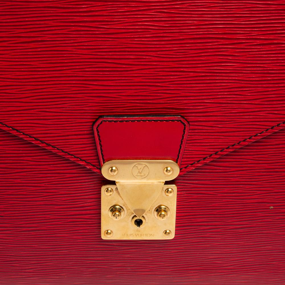 Louis Vuitton Red Epi Leather Porte-Document Senateur Clutch 1