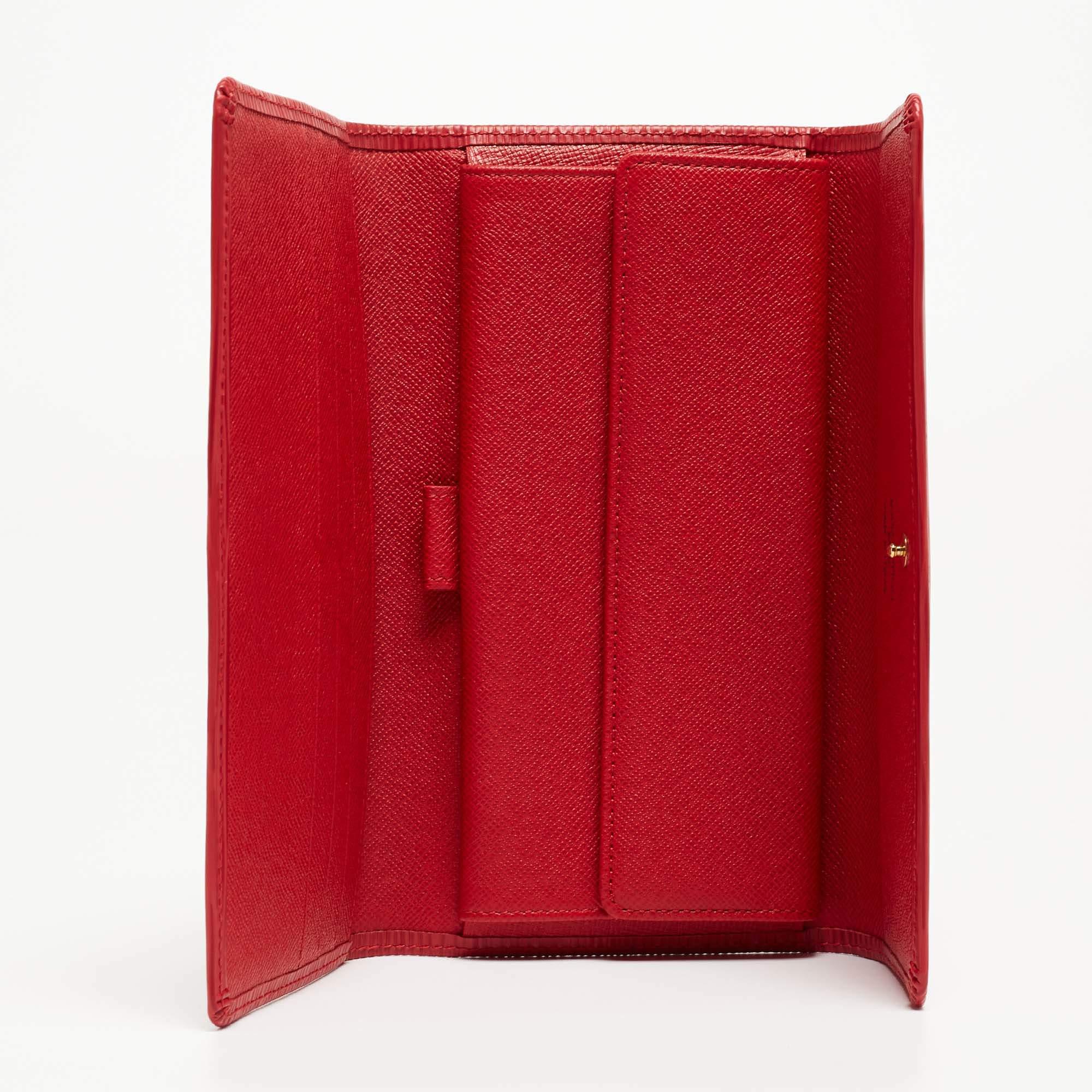 Louis Vuitton Red Epi Leather Porte Tresor International Wallet 7
