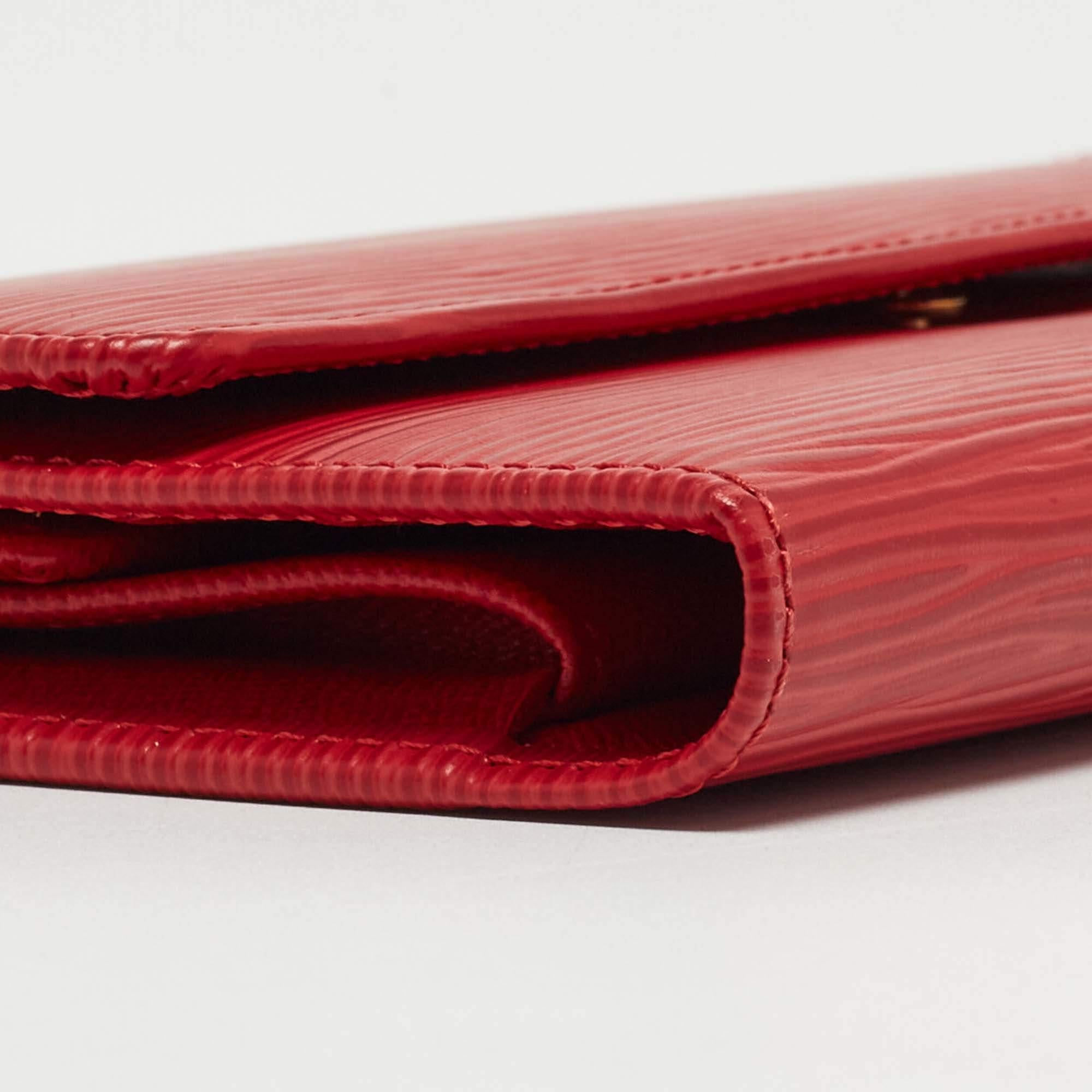 Louis Vuitton Red Epi Leather Porte Tresor International Wallet 2