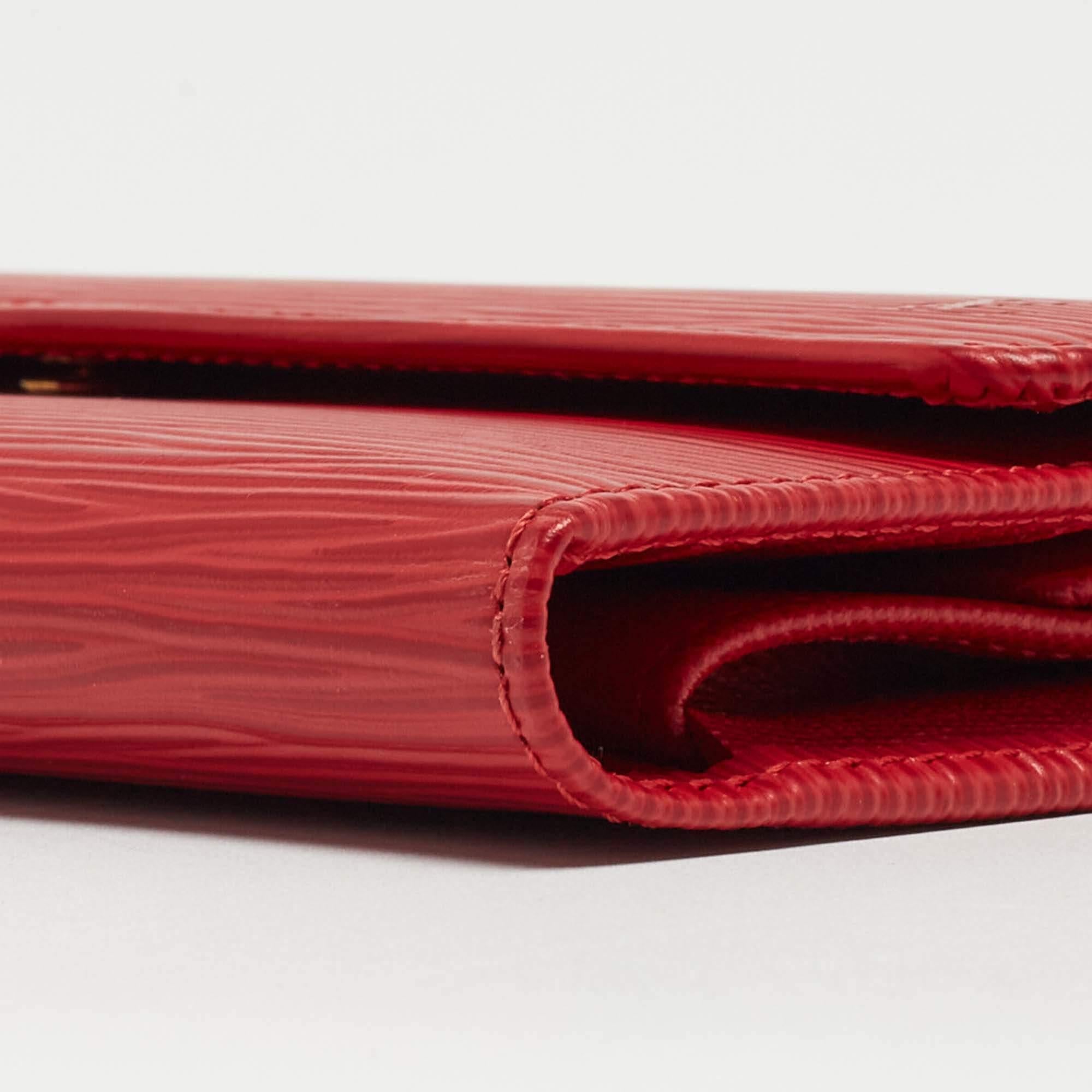 Louis Vuitton Red Epi Leather Porte Tresor International Wallet 3
