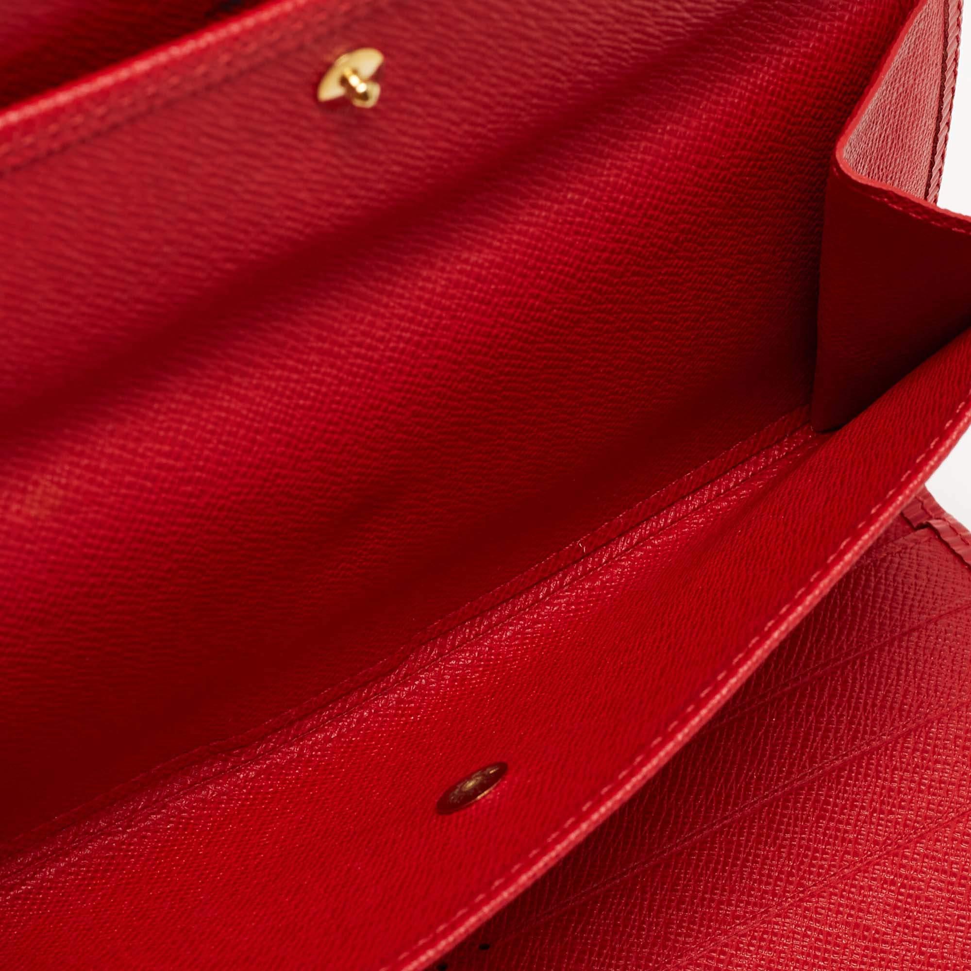 Louis Vuitton Red Epi Leather Porte Tresor International Wallet 4