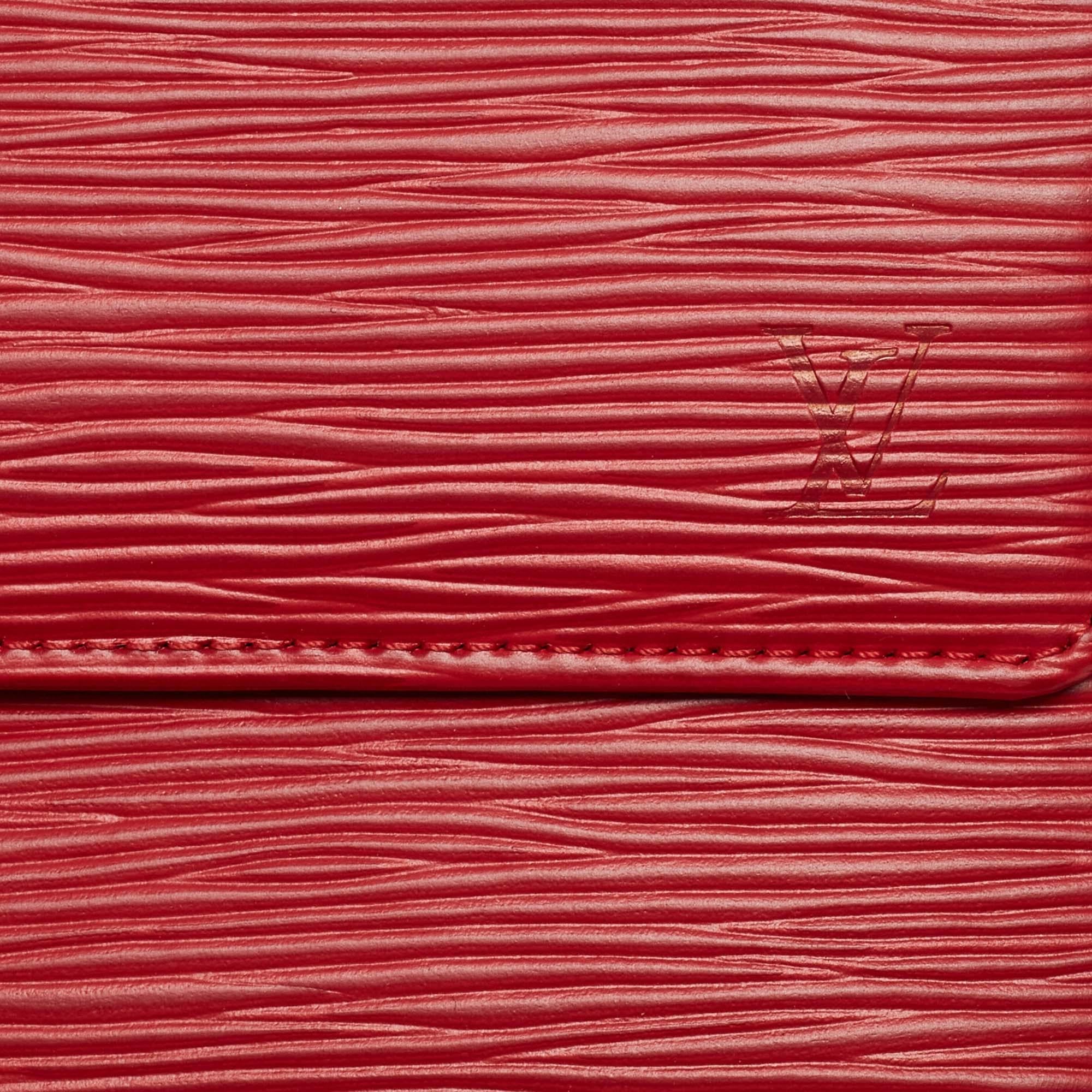 Louis Vuitton Red Epi Leather Porte Tresor International Wallet 5