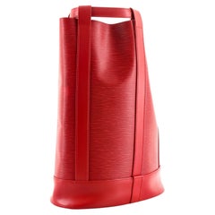 Louis Vuitton Red Epi Leather Randonnee Bucket PM Backpack