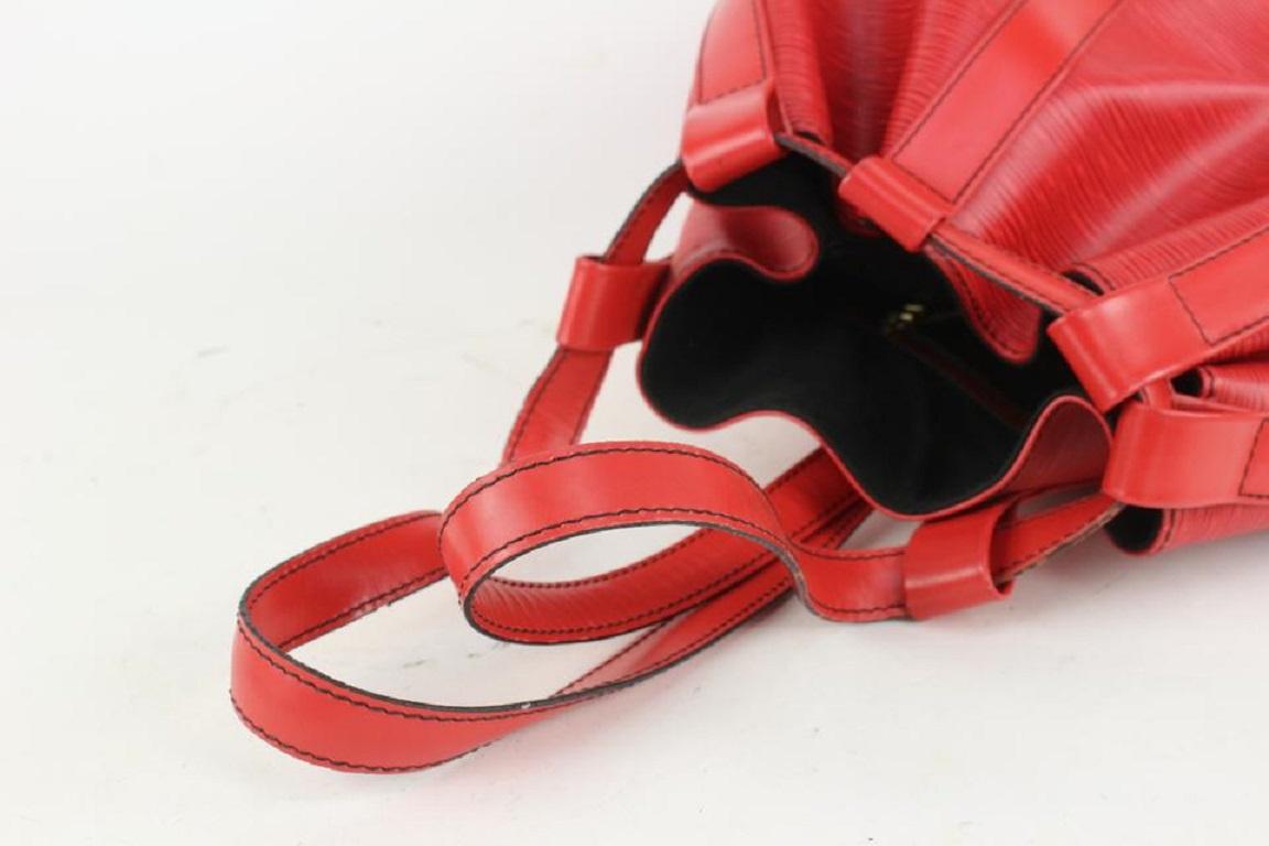 Louis Vuitton Red Epi Leather Randonnee GM Drawstring Sling Hobo Bag 921lv74 2