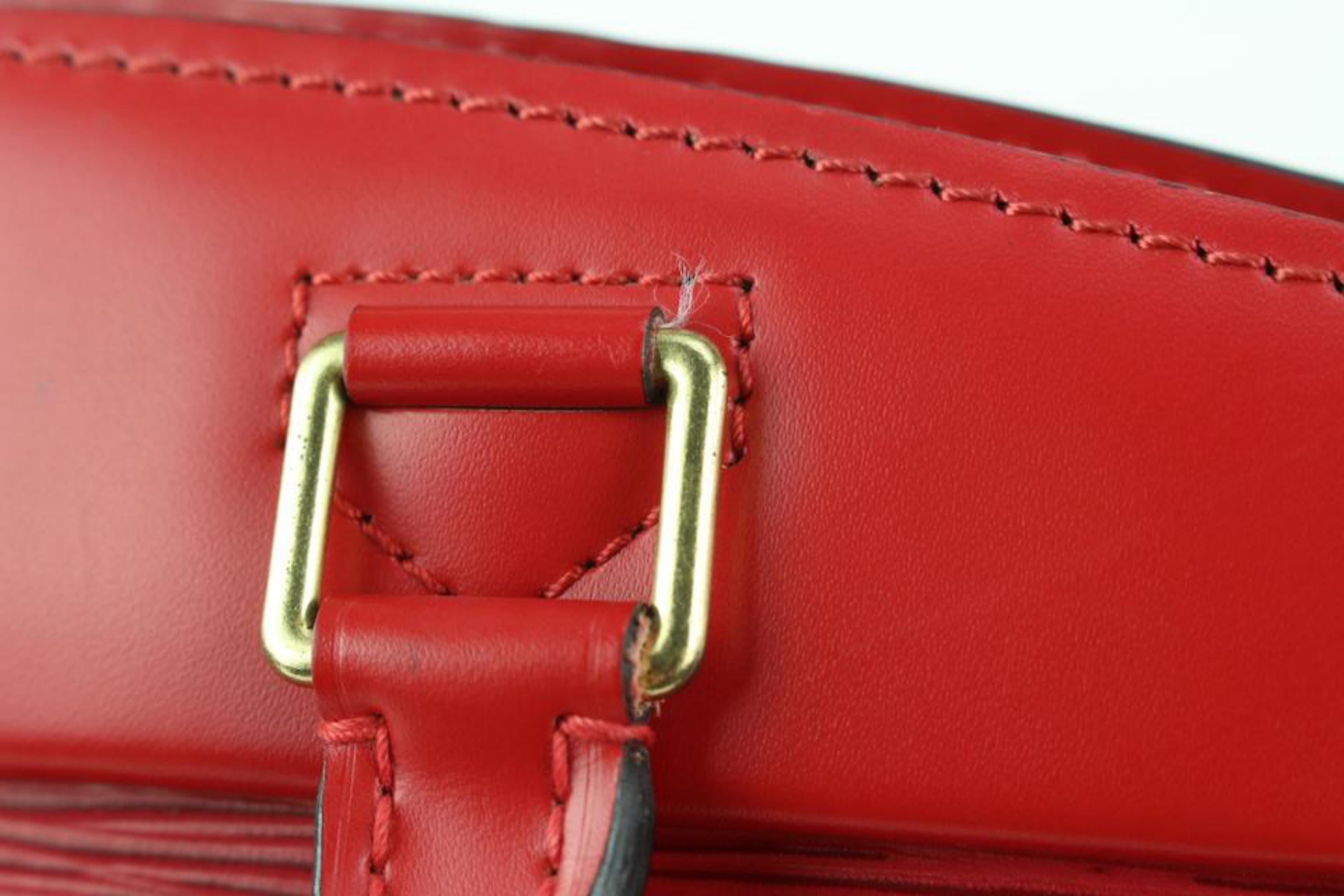 Louis Vuitton Red Epi Leather Riviera Vanity Tote Bag 5L91a1 In Good Condition In Dix hills, NY