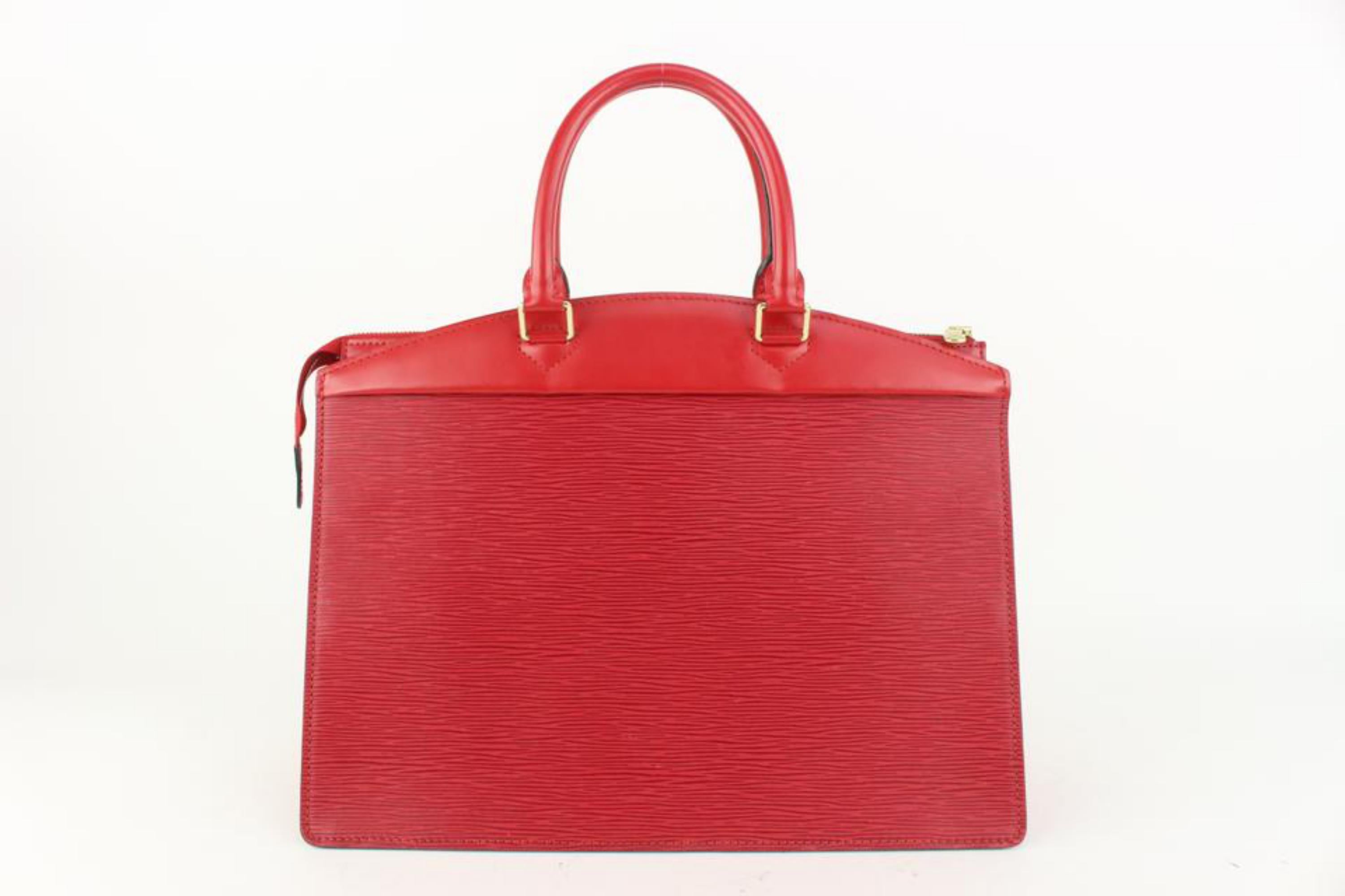 Louis Vuitton Red Epi Leather Riviera Vanity Tote Bag 5L91a1 4