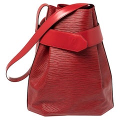 Louis Vuitton Red Epi Leather Sac D'Epaule GM Bag