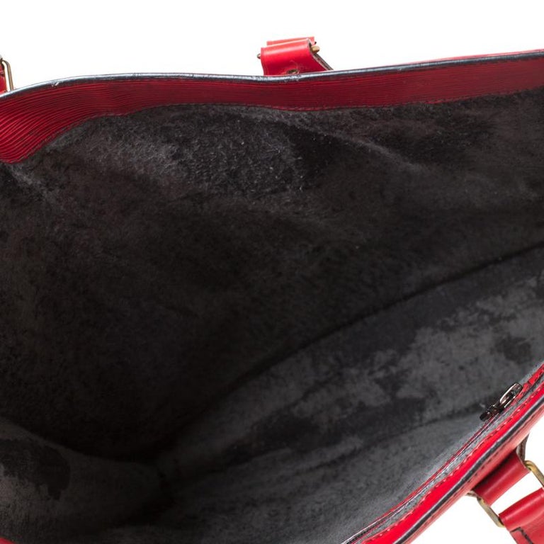 Red Louis Vuitton Epi Sac Plat PM Tote Bag, RvceShops Revival