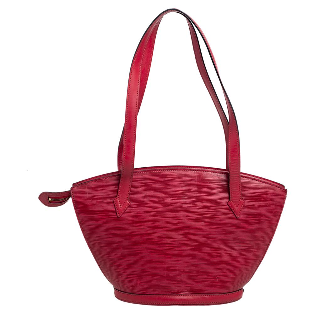 Louis Vuitton Red Epi Leather Saint Jacques PM Bag 6