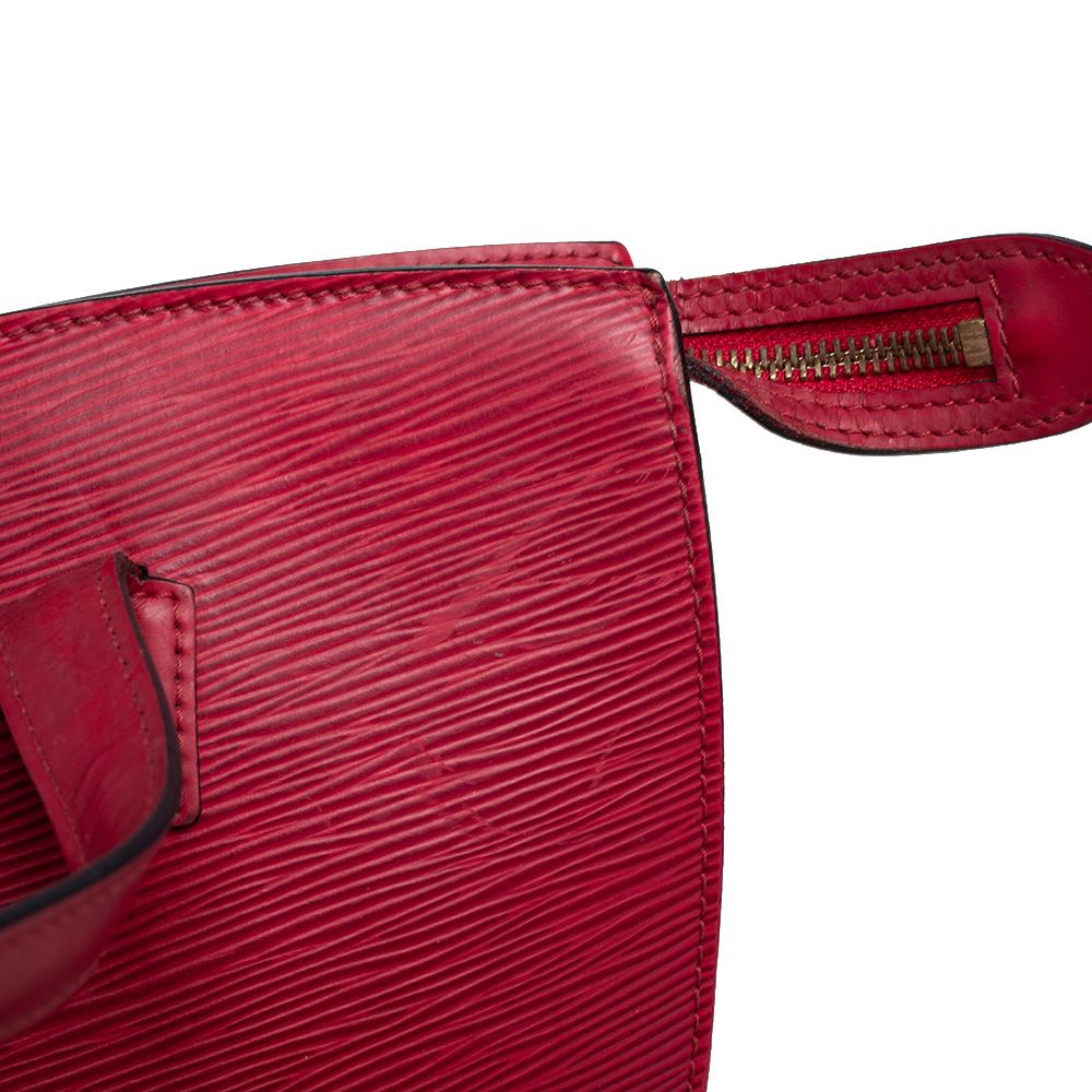 Louis Vuitton Red Epi Leather Saint Jacques PM Bag 10