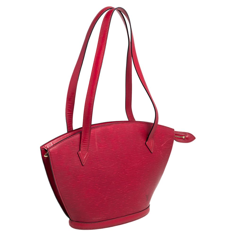 Louis Vuitton Red Epi Leather Saint Jacques PM Bag 5