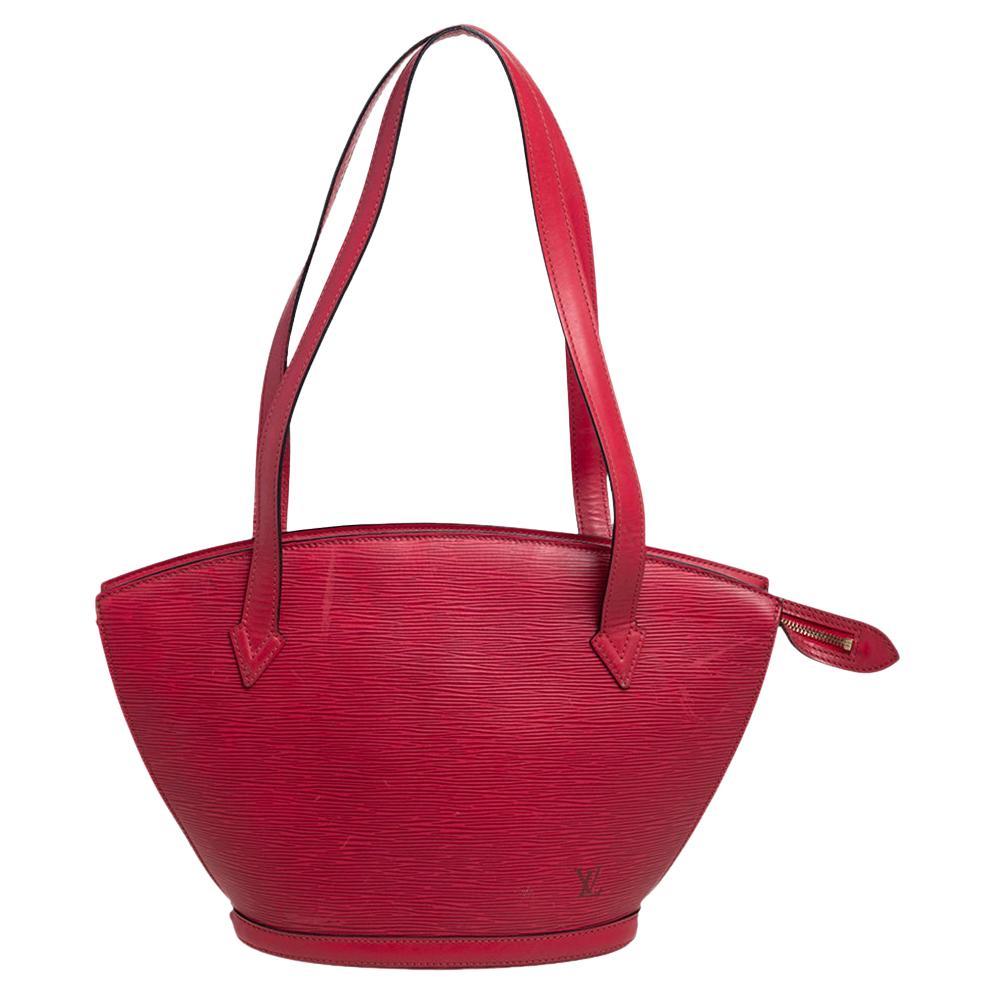 Louis Vuitton Red Epi Leather Saint Jacques PM Bag