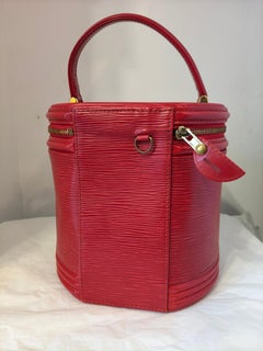 Louis Vuitton Vintage Red Epi Leather Satchel Unisex Bag Circa 1990s