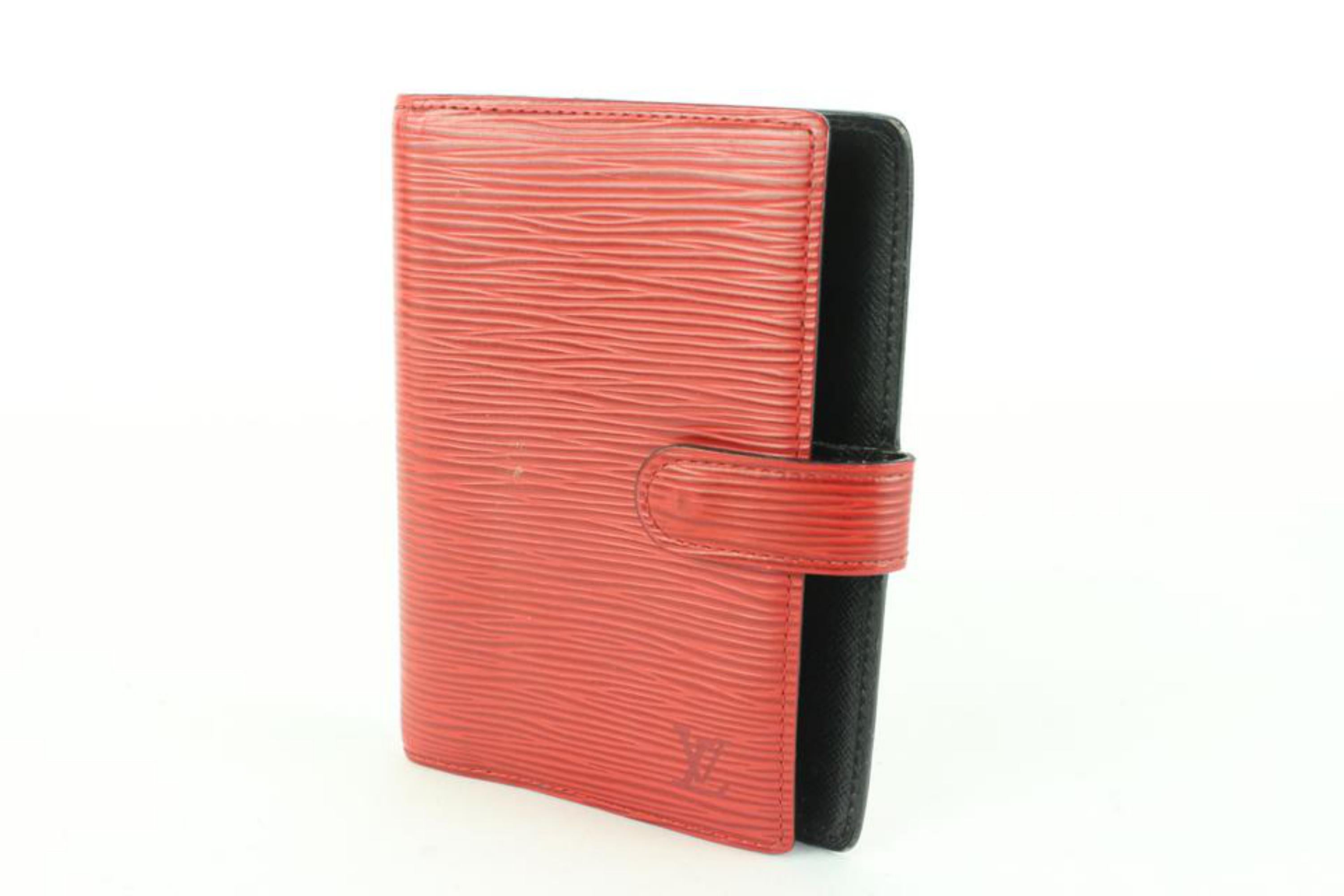 Louis Vuitton Red Epi Leather Small Ring Agenda PM 24lz510s For Sale 3