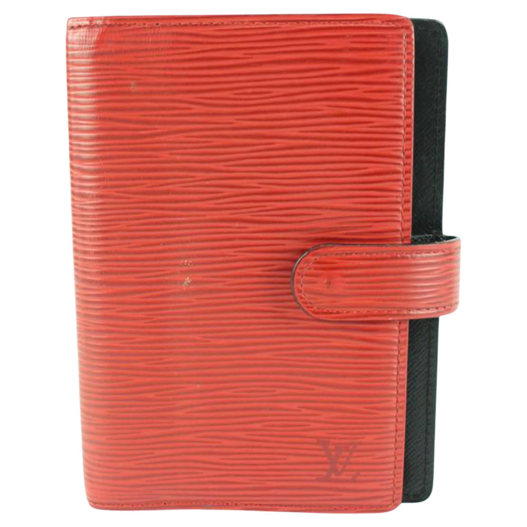 Louis Vuitton Red Epi Leather Small Ring Agenda PM 24lz510s For Sale