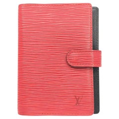 Vintage Louis Vuitton Red Epi Leather Small Ring Agenda PM 862077