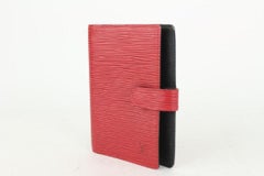 Louis Vuitton Rojo Epi Cuero Pequeño Anillo Agenda PM Diario Portada 170lv730