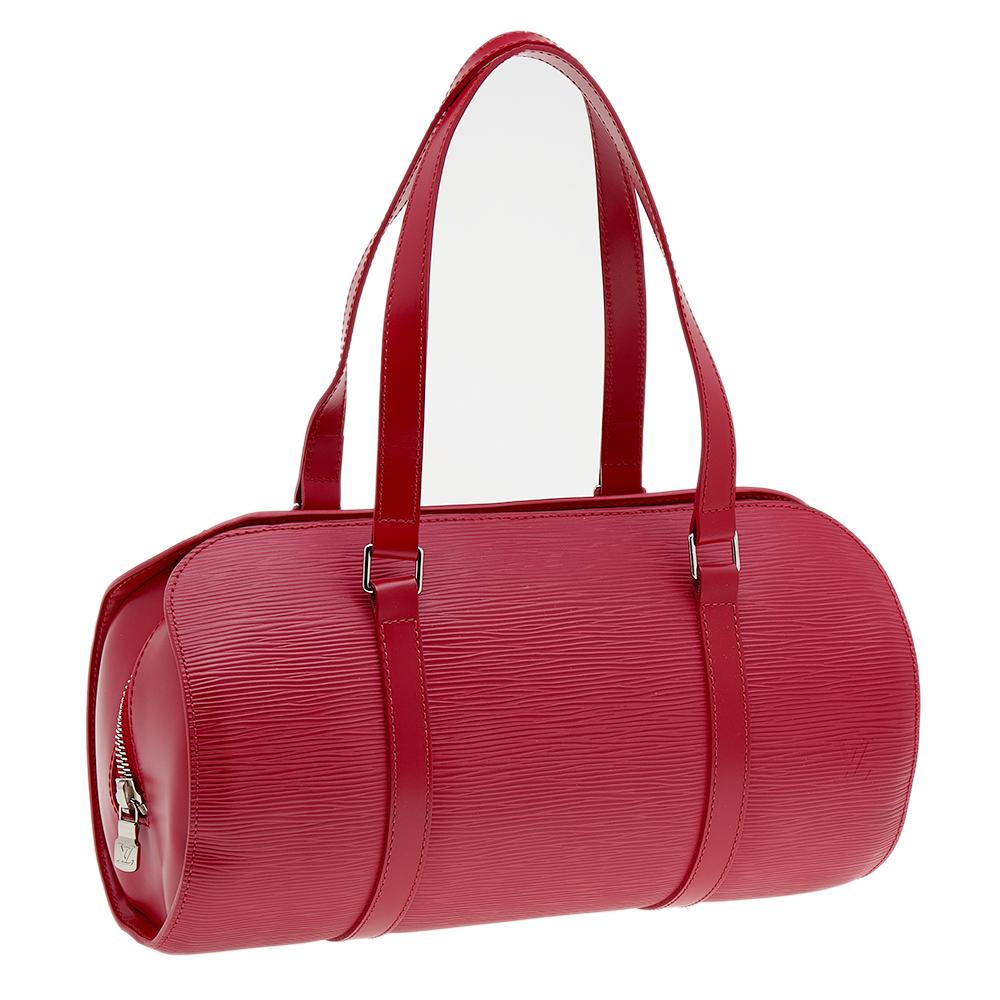 Women's Louis Vuitton Red Epi Leather Soufflot Bag