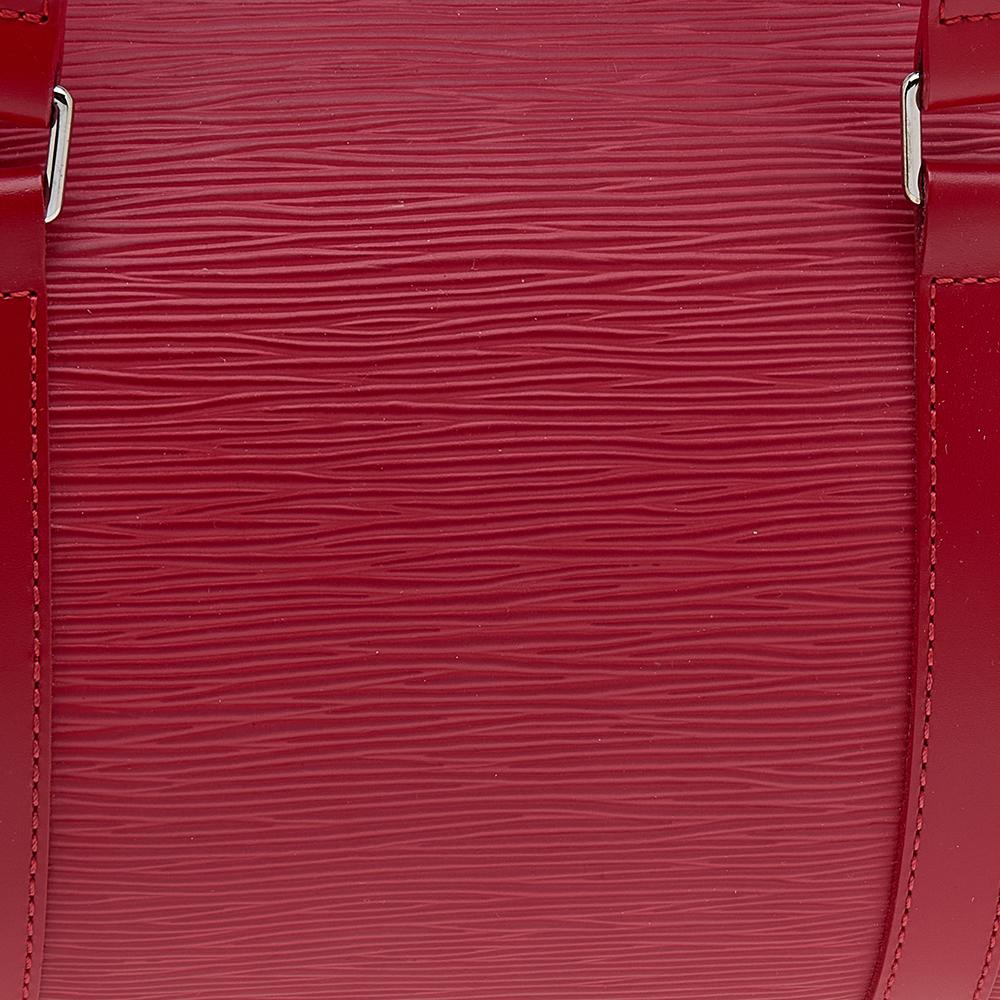 Louis Vuitton Red Epi Leather Soufflot Bag 4