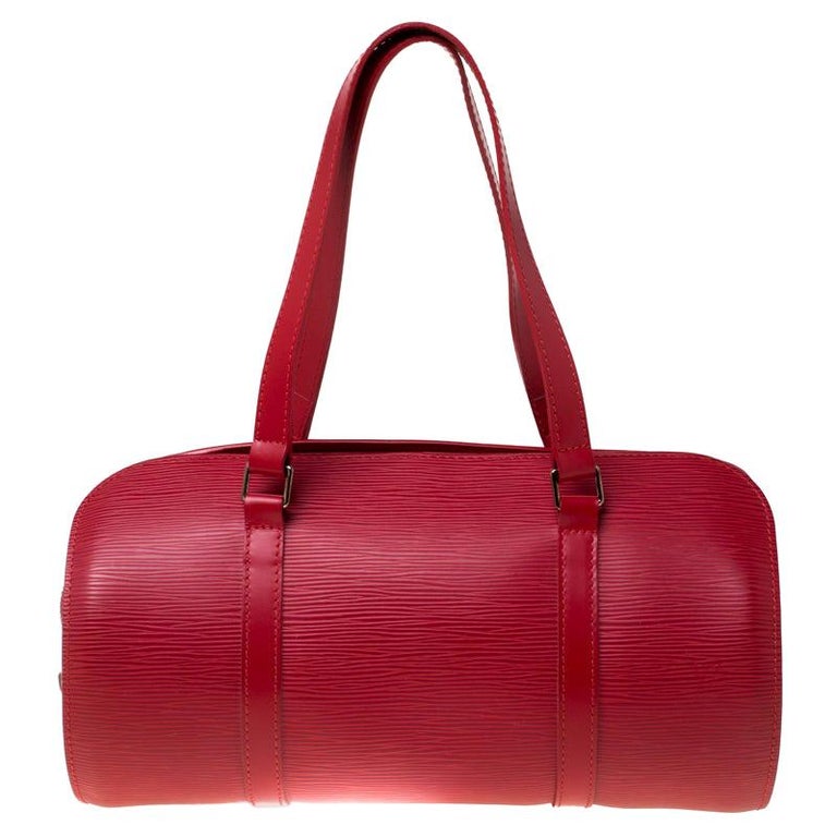 Louis Vuitton Red Epi Leather Soufflot Bag For Sale at 1stdibs