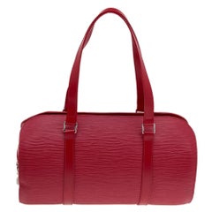 Borsa Soufflot Louis Vuitton in pelle Epi rossa