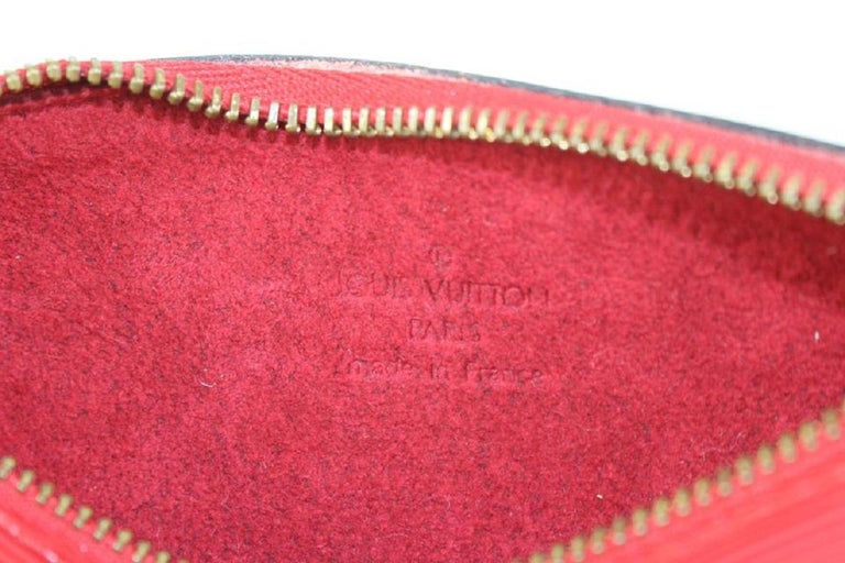 Louis Vuitton Red Epi Leather Soufflot Mini Papillon Wristlet Pouch Bag 818lv56 For Sale 1
