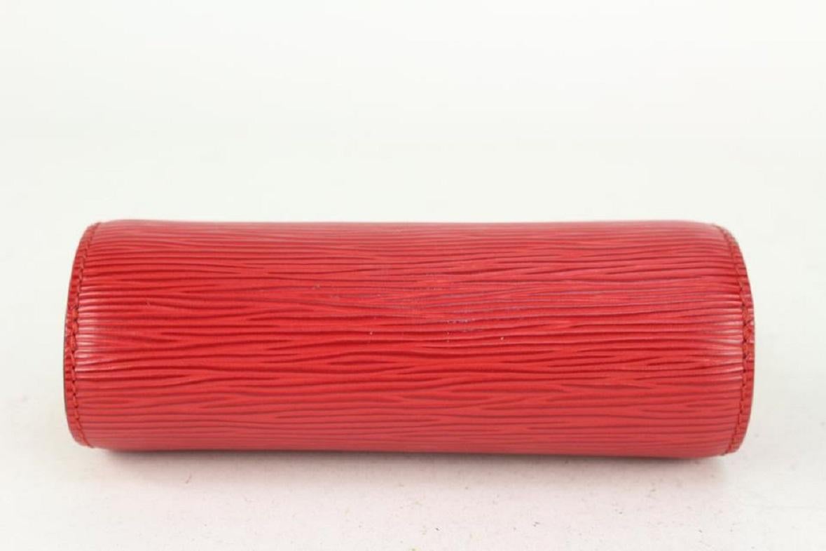 Louis Vuitton Red Epi Leather Soufflot Mini Papillon Wristlet Pouch Bag 818lv56 4