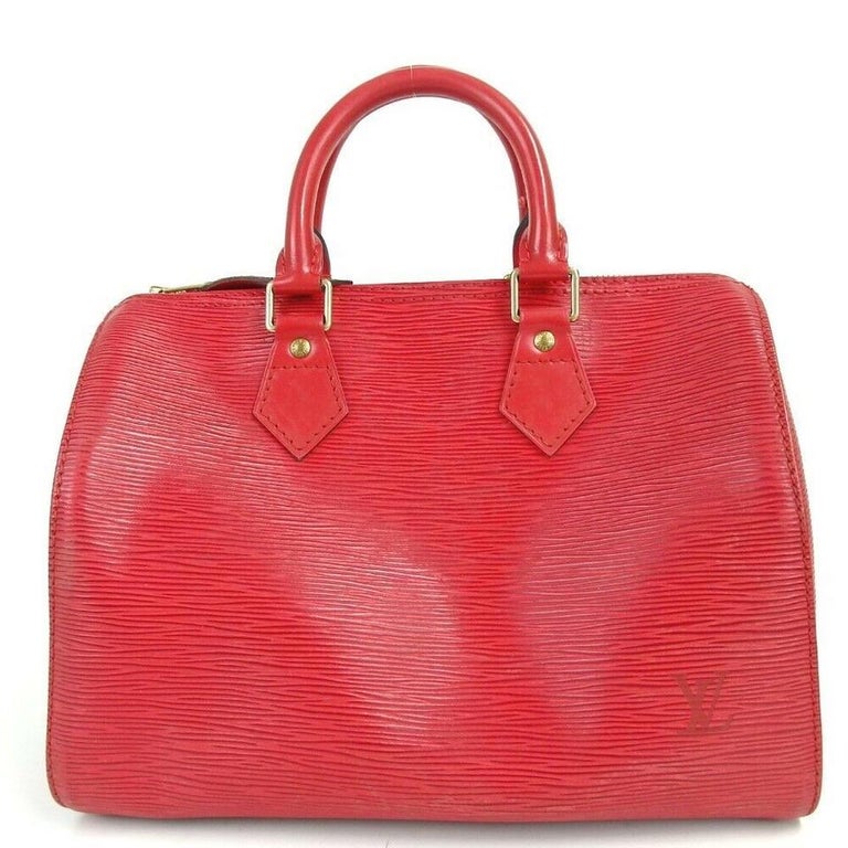 Louis Vuitton Red Epi Leather Speedy 25 860252  For Sale 3