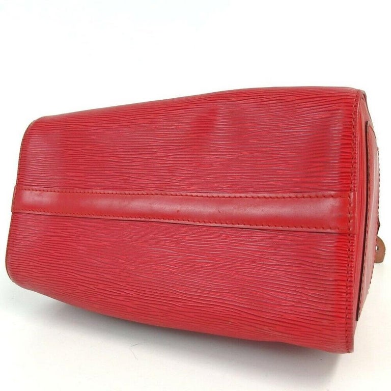 Louis Vuitton Red Epi Leather Speedy 25 860252  For Sale 5