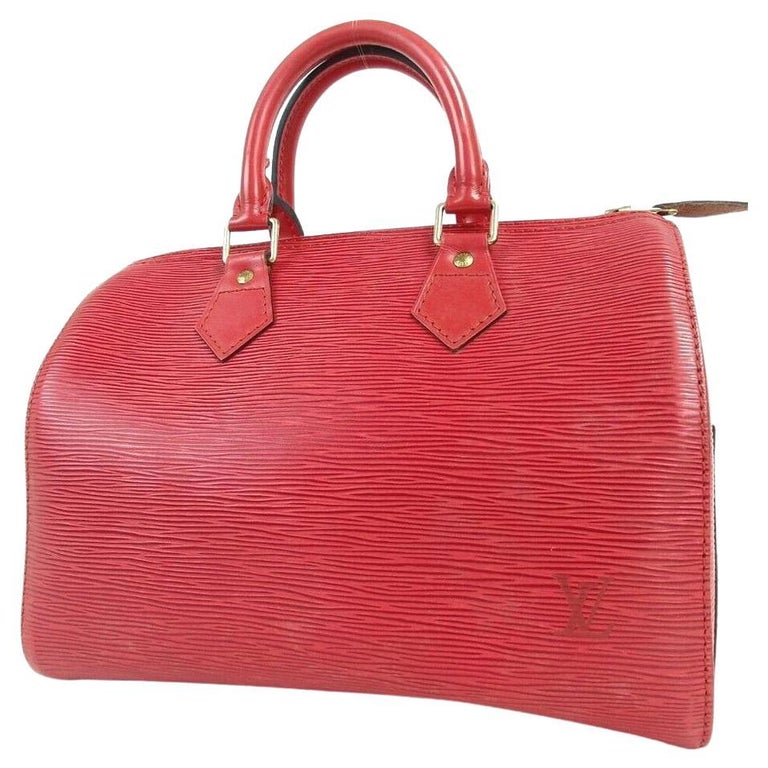 Louis Vuitton Red Epi Leather Speedy 25 860252  For Sale