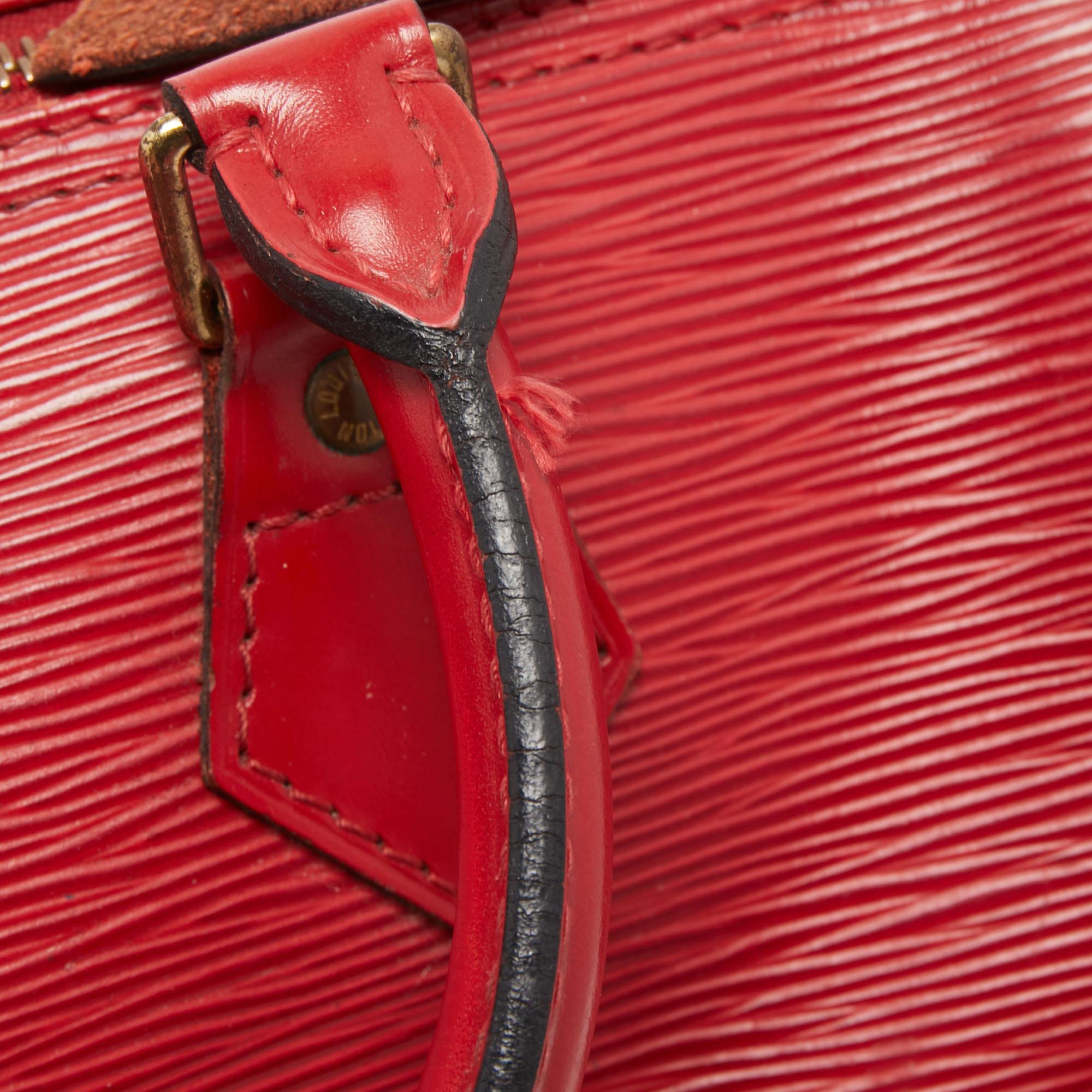 Louis Vuitton Red Epi Leather Speedy 25 Bag 8