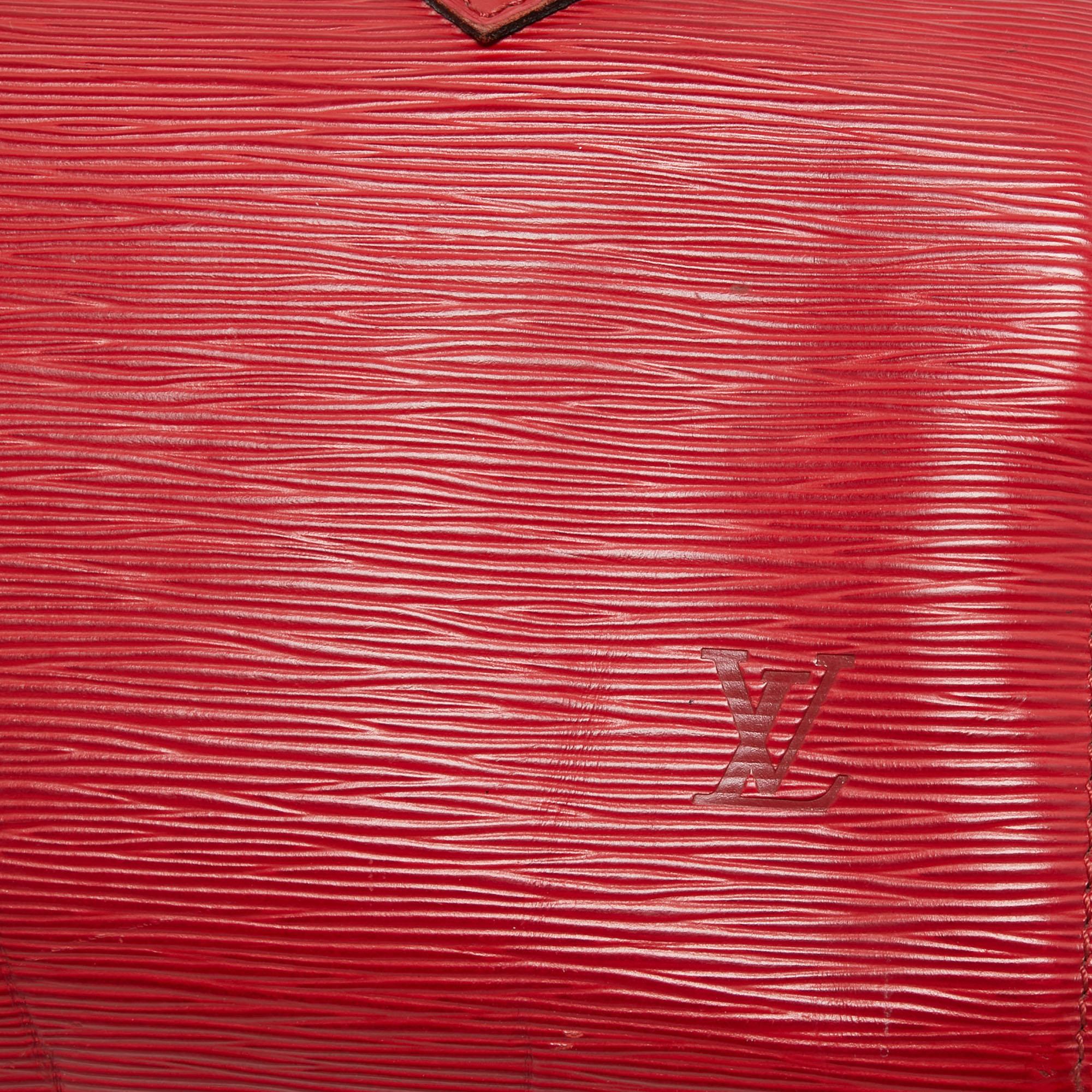 Louis Vuitton Red Epi Leather Speedy 25 Bag 12