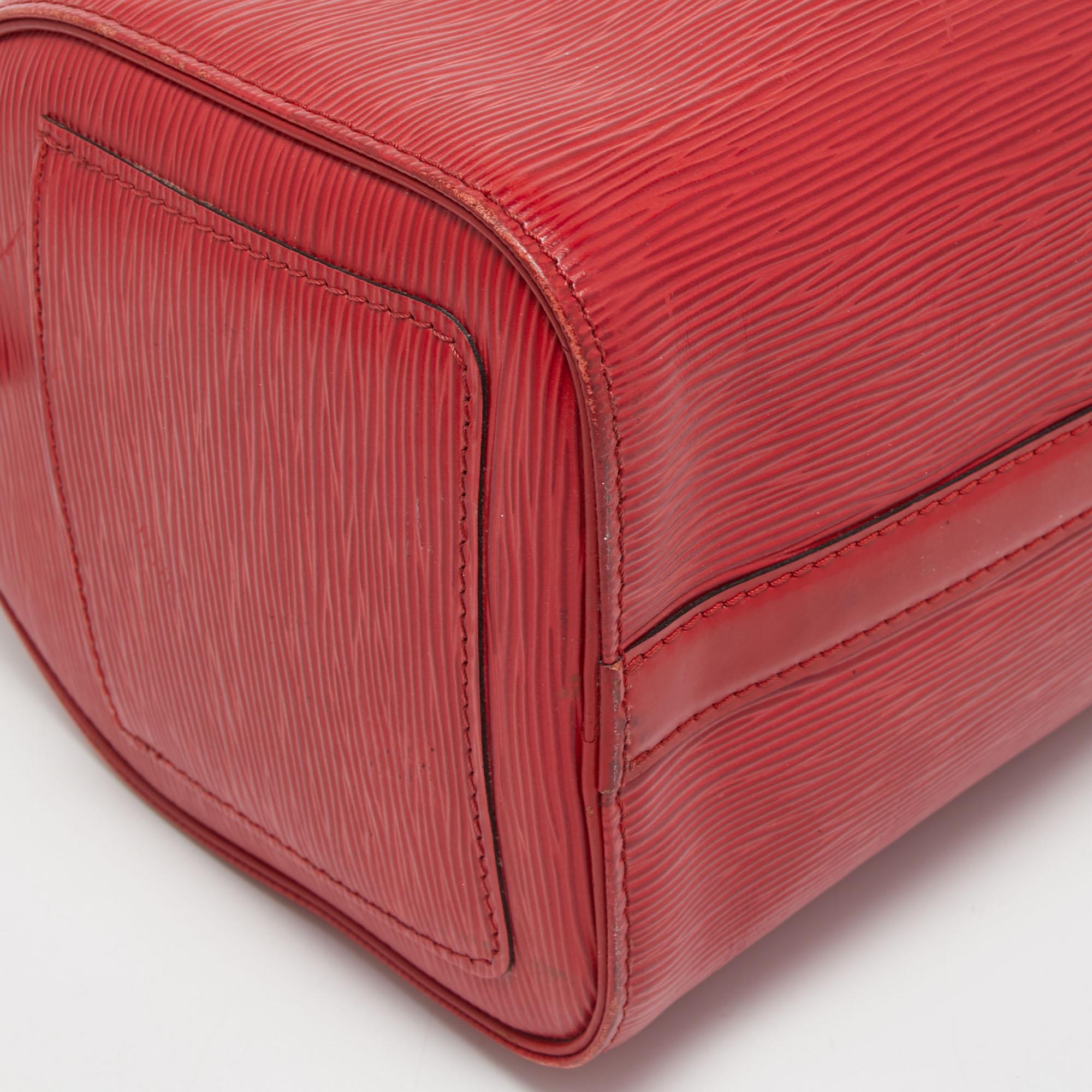 Louis Vuitton Red Epi Leather Speedy 25 Bag 14