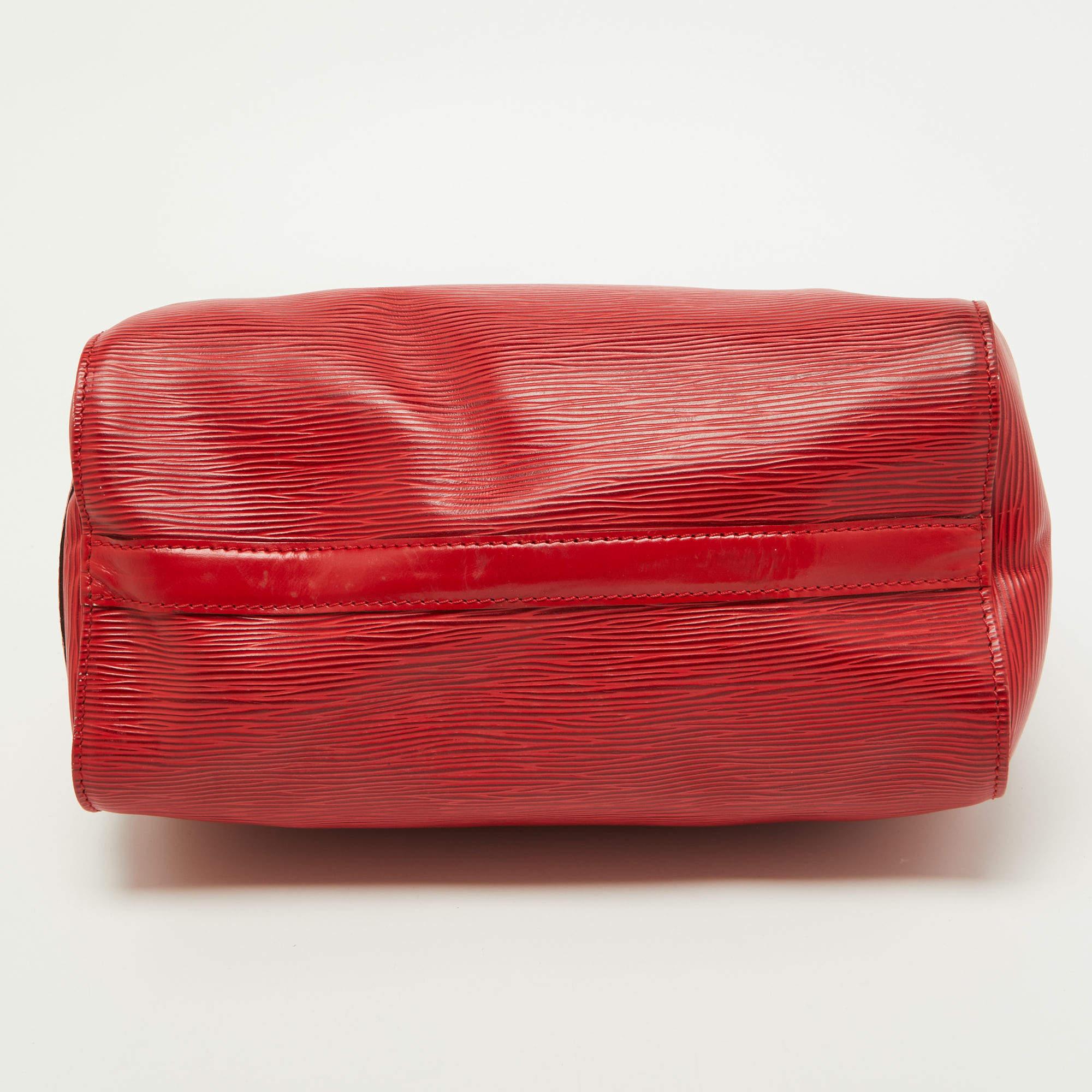 Louis Vuitton Red Epi Leather Speedy 25 Bag 1