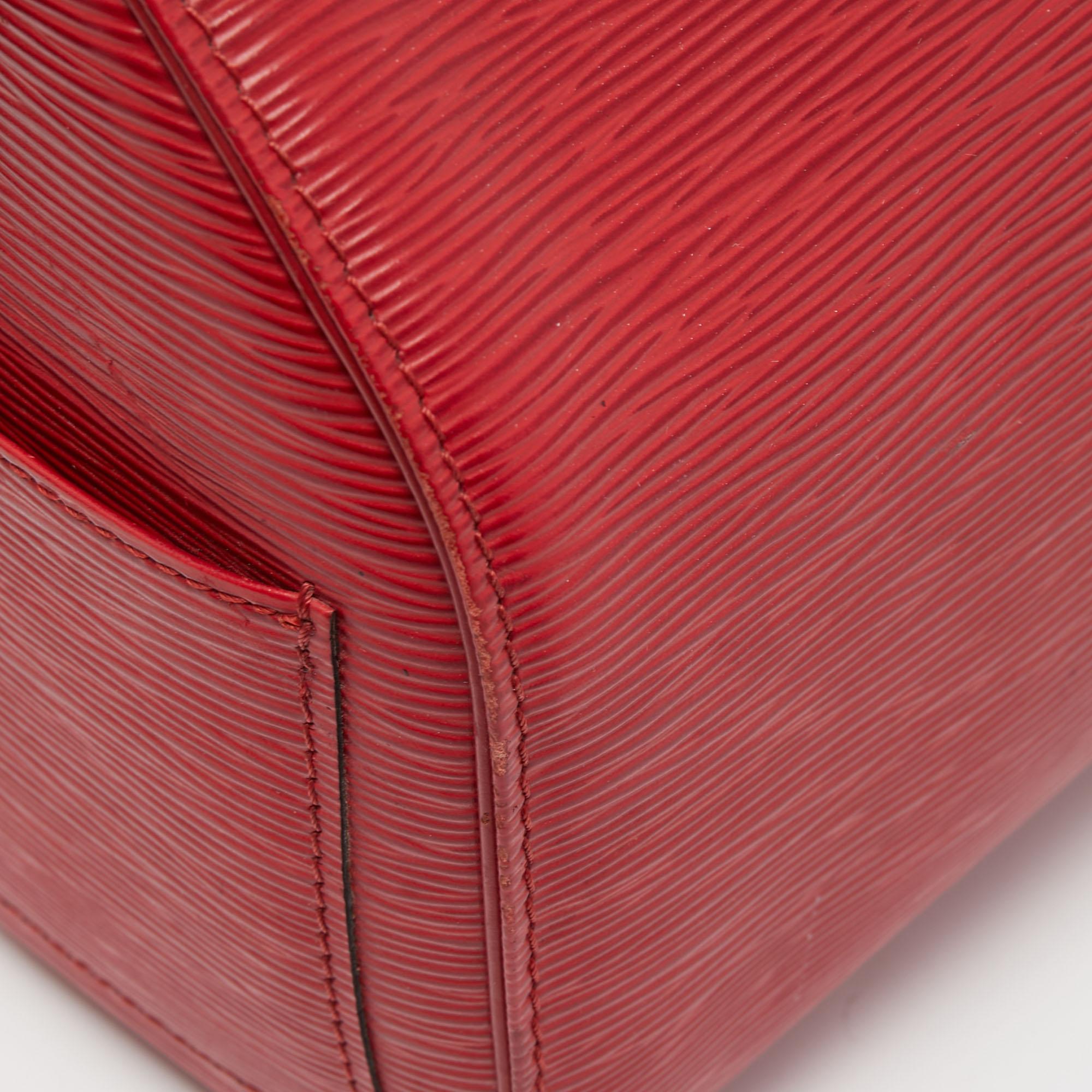 Louis Vuitton Red Epi Leather Speedy 25 Bag 2