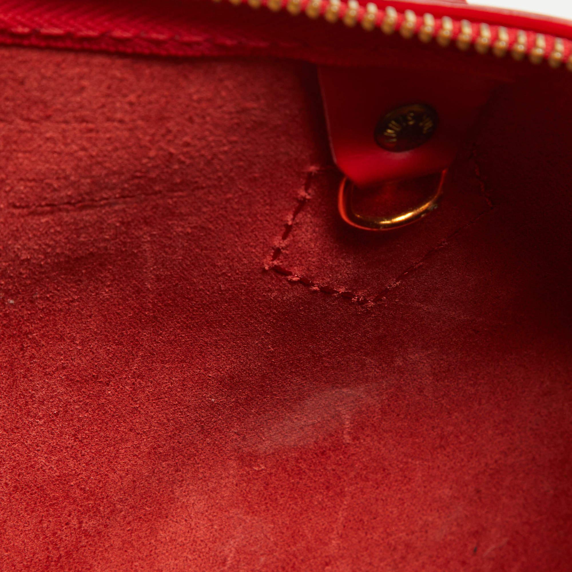 Louis Vuitton Red Epi Leather Speedy 25 Bag 3