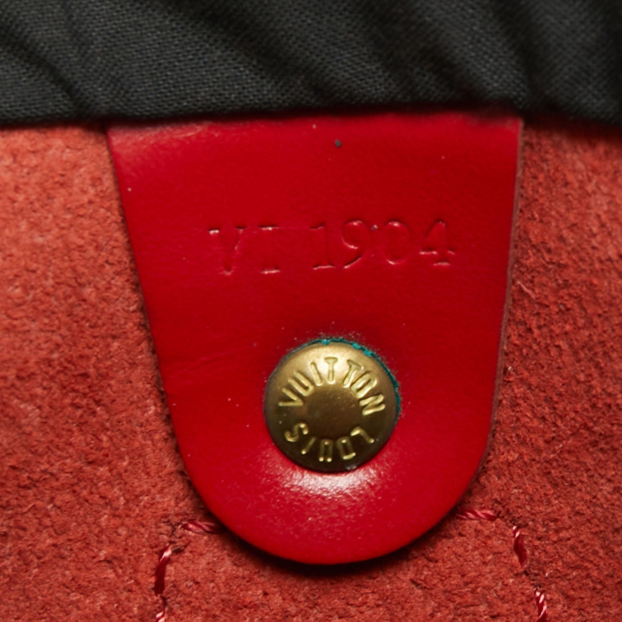 Louis Vuitton Red Epi Leather Speedy 25 Bag 4