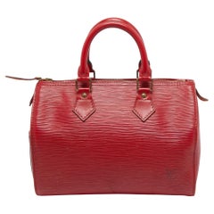 Louis Vuitton Red Epi Leather Speedy 25 Bag