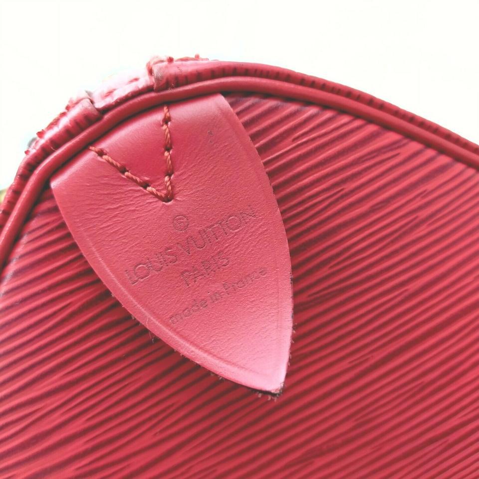 Louis Vuitton Red Epi Leather Speedy 25 Boston PM 861570 In Good Condition In Dix hills, NY