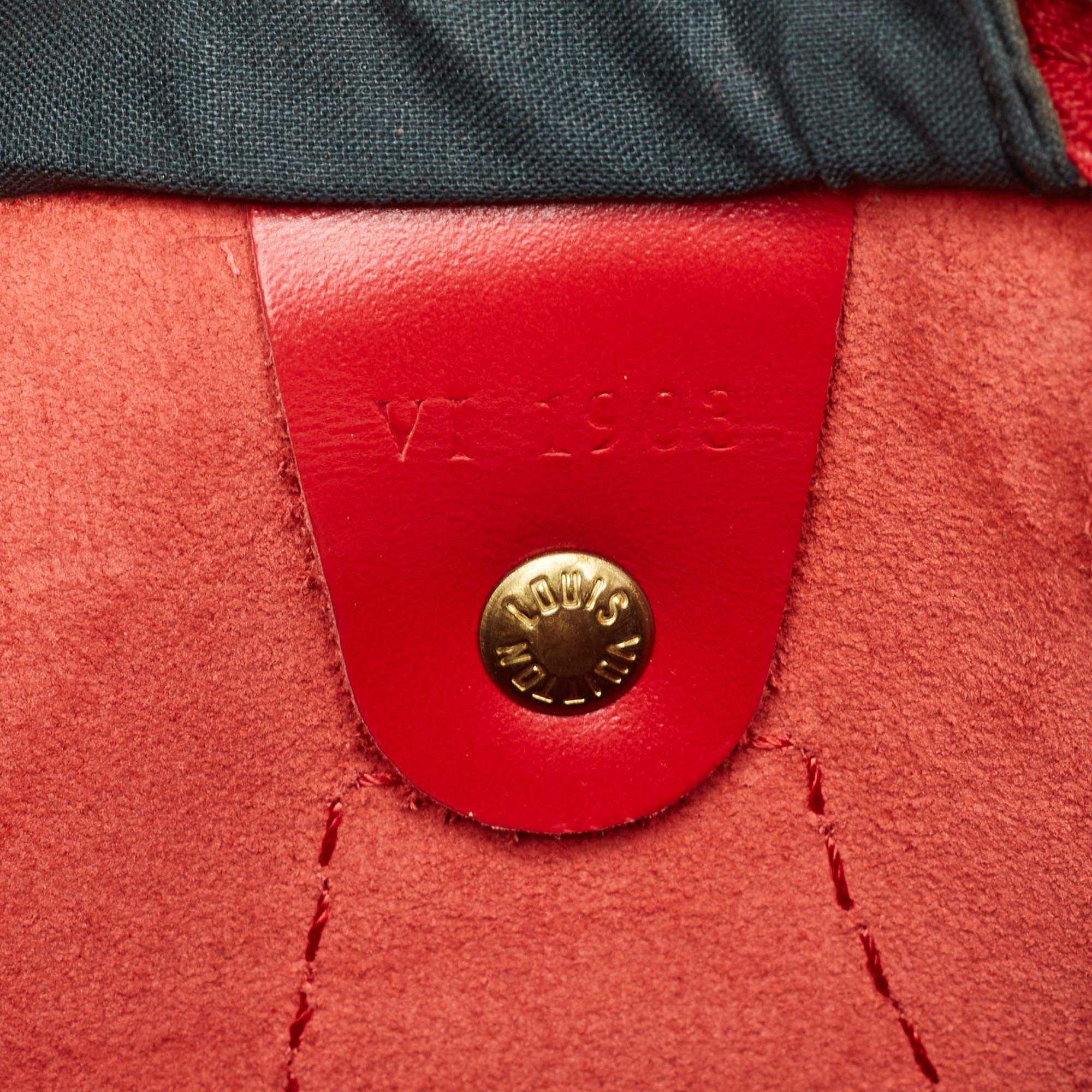 Louis Vuitton Red Epi Leather Speedy 30 Bag 5